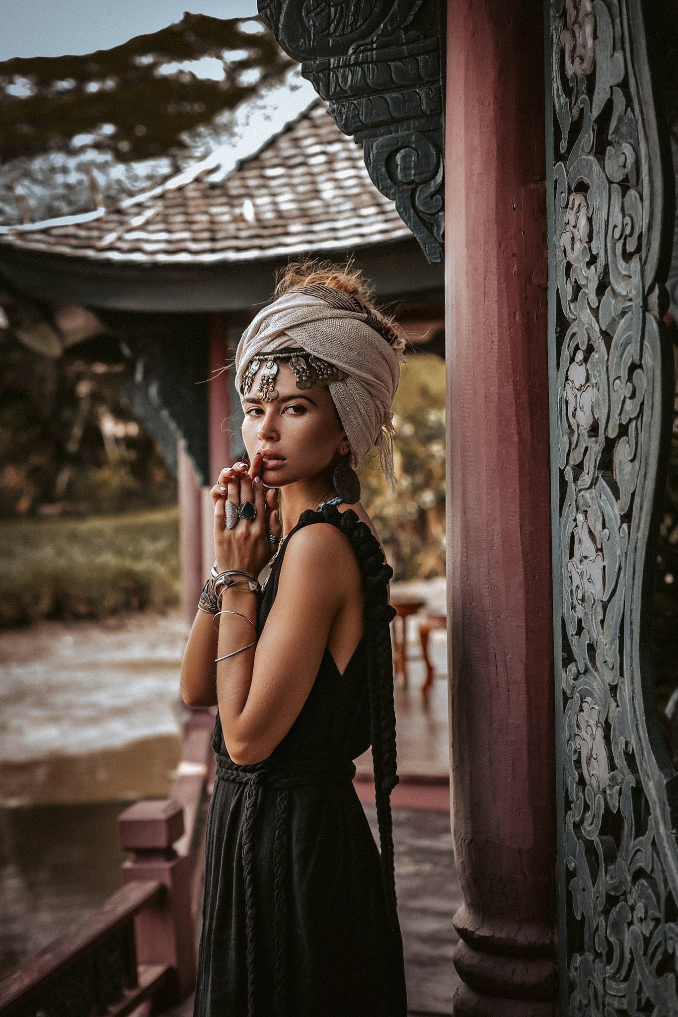 Black Nomad Spirit Dress (Adjustable size, multiway dress) - AYA SW IDR