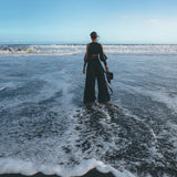 Black Open Shoulders set • Boho Crop Top and Pants • Goth Adjustable Set - AYA SW IDR