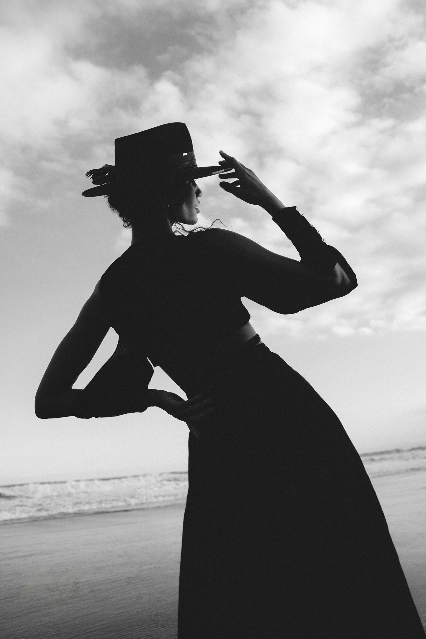 Black Open Shoulders set • Boho Crop Top and Pants • Goth Adjustable Set - AYA SW IDR