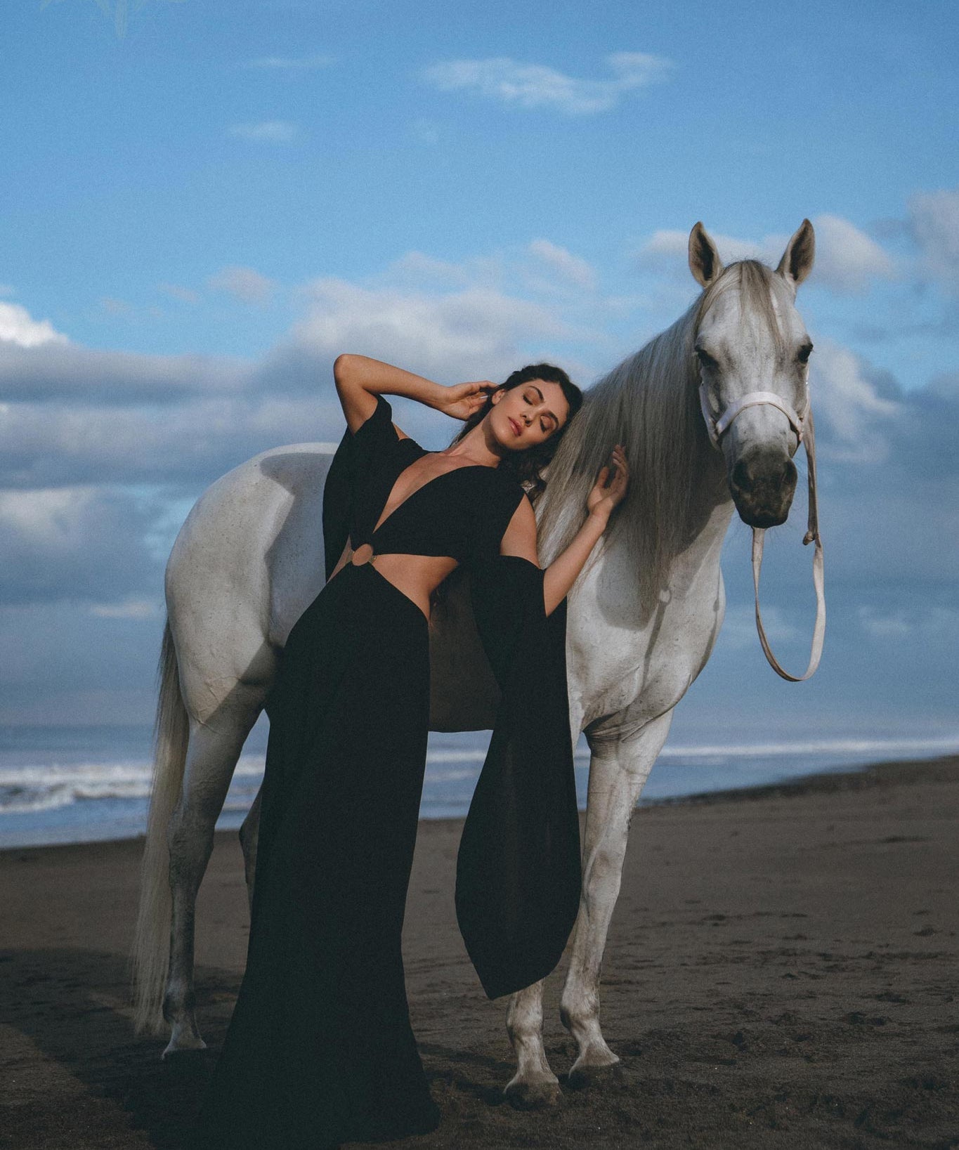 Black Organic Wedding Boho Dress for Women • Goddess Dress - AYA SW IDR