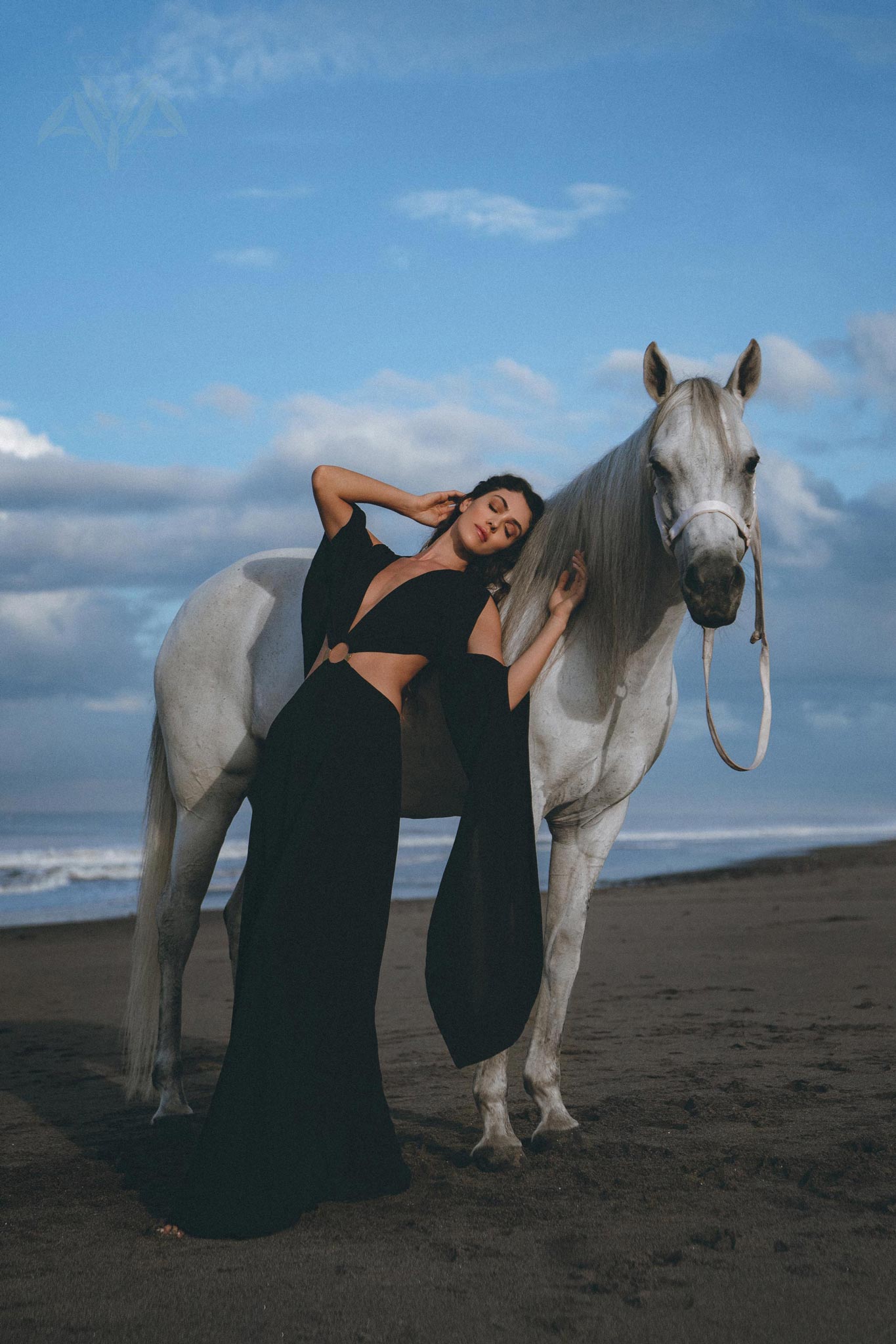 Black Organic Wedding Boho Dress for Women • Goddess Dress - AYA SW IDR