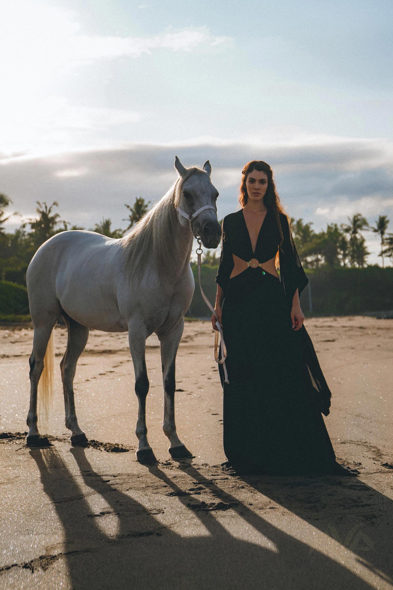 Black Organic Wedding Boho Dress for Women • Goddess Dress - AYA SW IDR