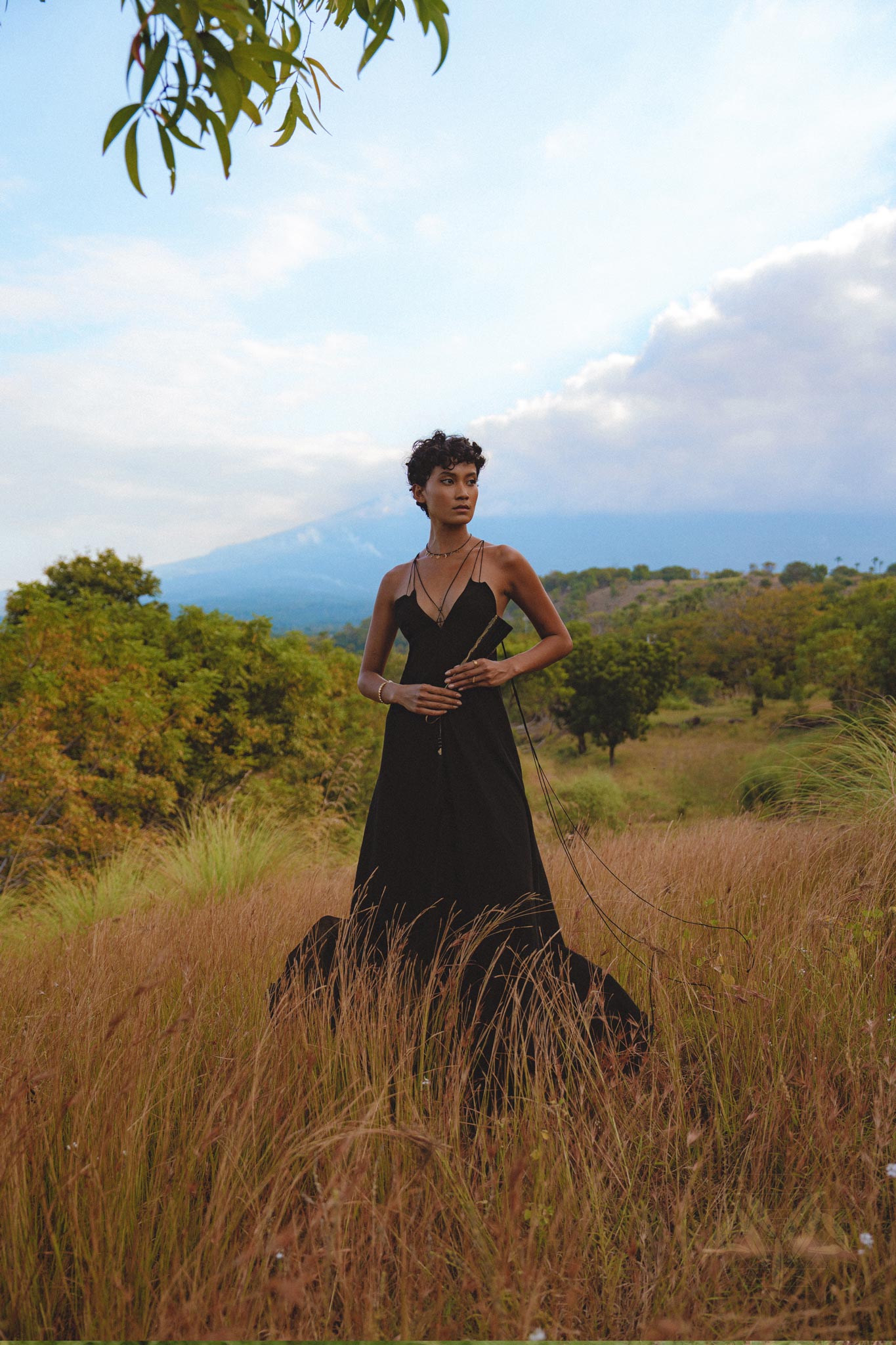 Black Padma Dress • Cocktail Summer Dress • Minimalist Elegant Open Back Dress - AYA SW IDR