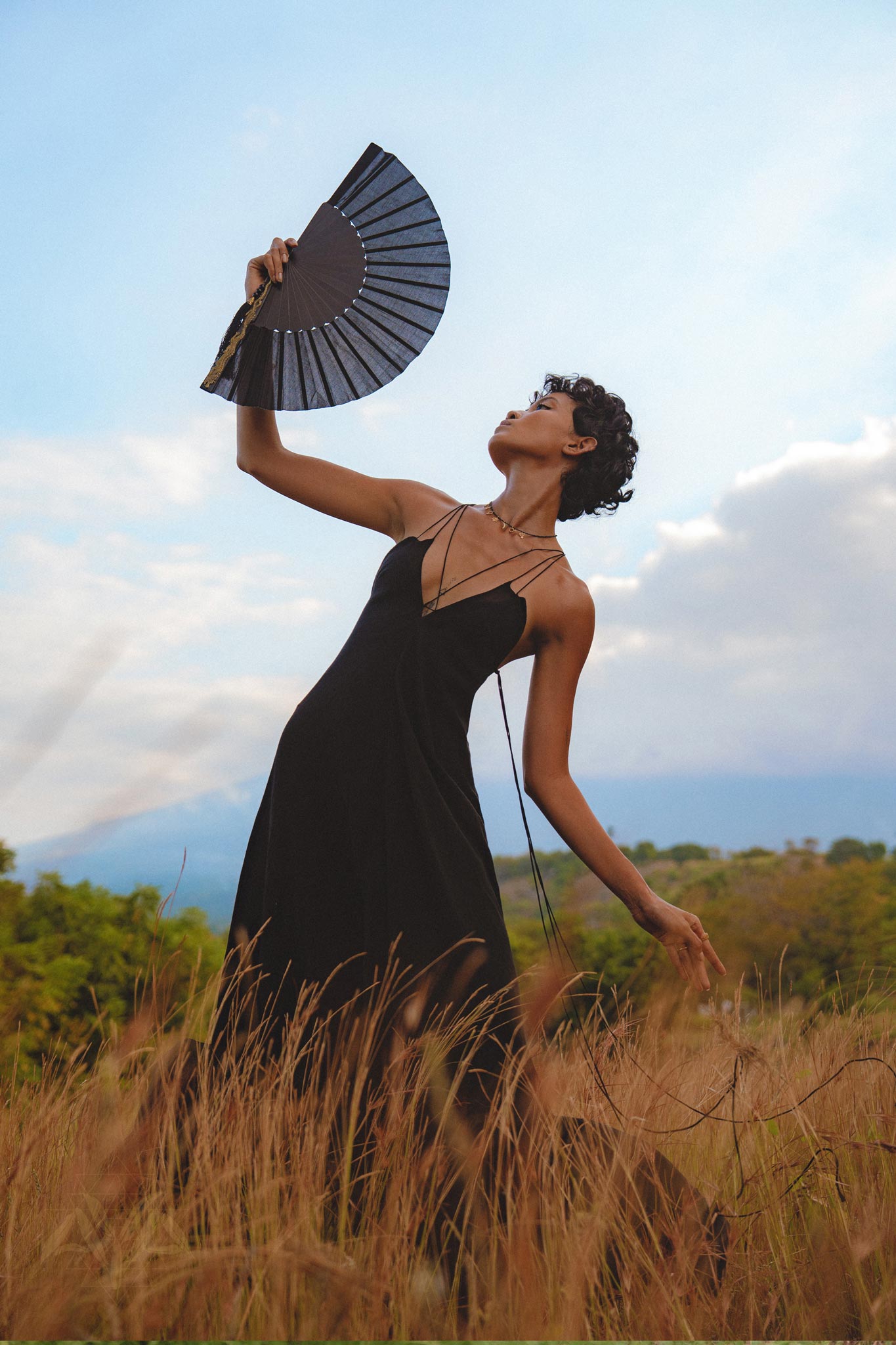 Black Padma Dress • Cocktail Summer Dress • Minimalist Elegant Open Back Dress - AYA SW IDR