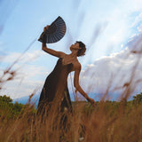 Black Padma Dress • Cocktail Summer Dress • Minimalist Elegant Open Back Dress - AYA SW IDR