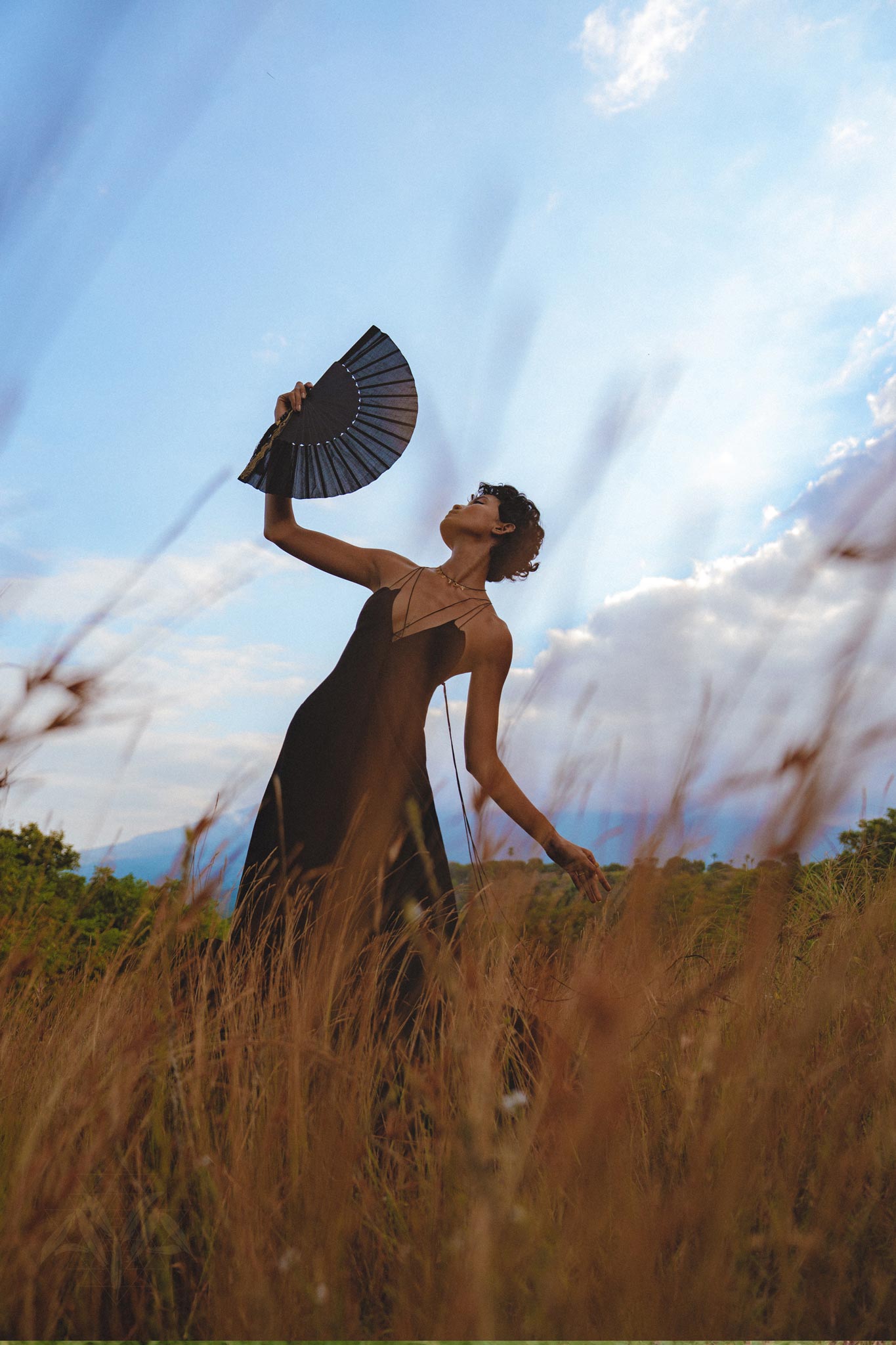 Black Padma Dress • Cocktail Summer Dress • Minimalist Elegant Open Back Dress - AYA SW IDR