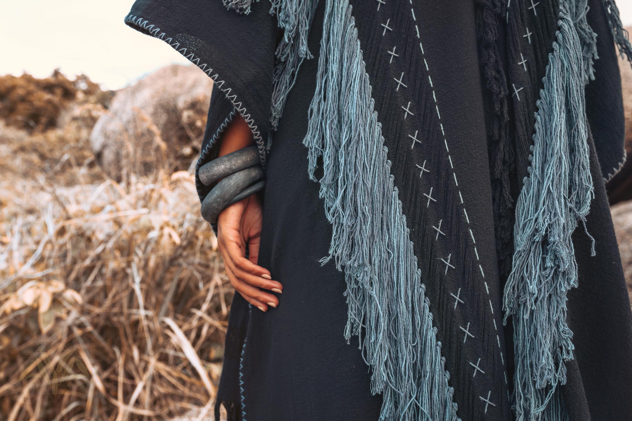 Black Poncho • Bohemian Poncho • Plus Size Clothing - AYA SW IDR