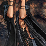 Black Poncho • Bohemian Poncho • Plus Size Clothing - AYA SW IDR
