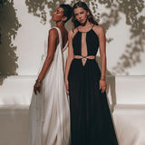 Black Prom Handmade Dress • Boho Dress for Women • Boho Bridesmaid Dress - AYA SW IDR
