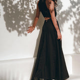 Black Prom Handmade Dress • Boho Dress for Women • Boho Bridesmaid Dress - AYA SW IDR