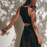 Black Prom Handmade Dress • Boho Dress for Women • Boho Bridesmaid Dress - AYA SW IDR