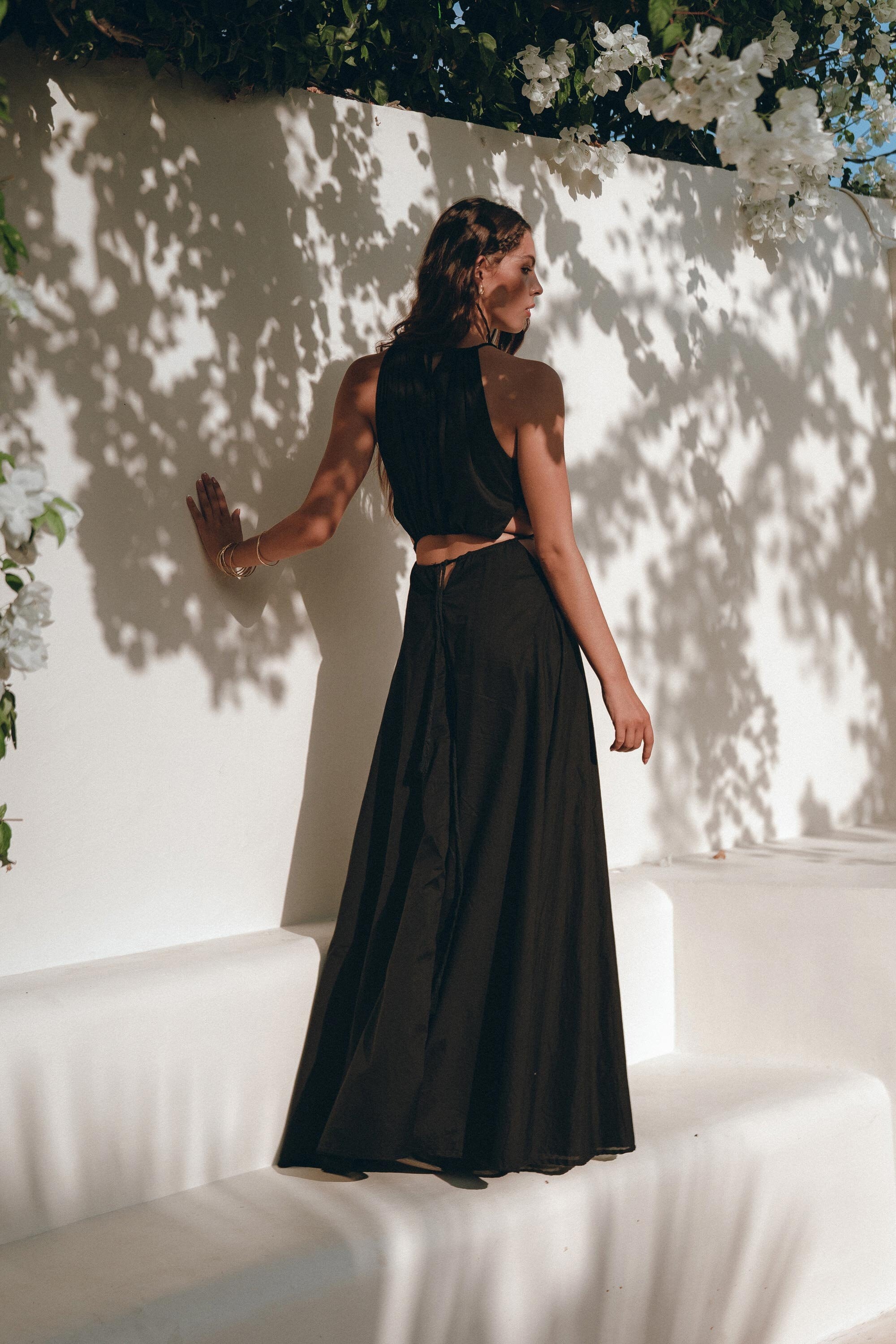 Black Prom Handmade Dress • Boho Dress for Women • Boho Bridesmaid Dress - AYA SW IDR