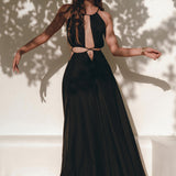 Black Prom Handmade Dress • Boho Dress for Women • Boho Bridesmaid Dress - AYA SW IDR