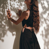 Black Prom Handmade Dress • Boho Dress for Women • Boho Bridesmaid Dress - AYA SW IDR