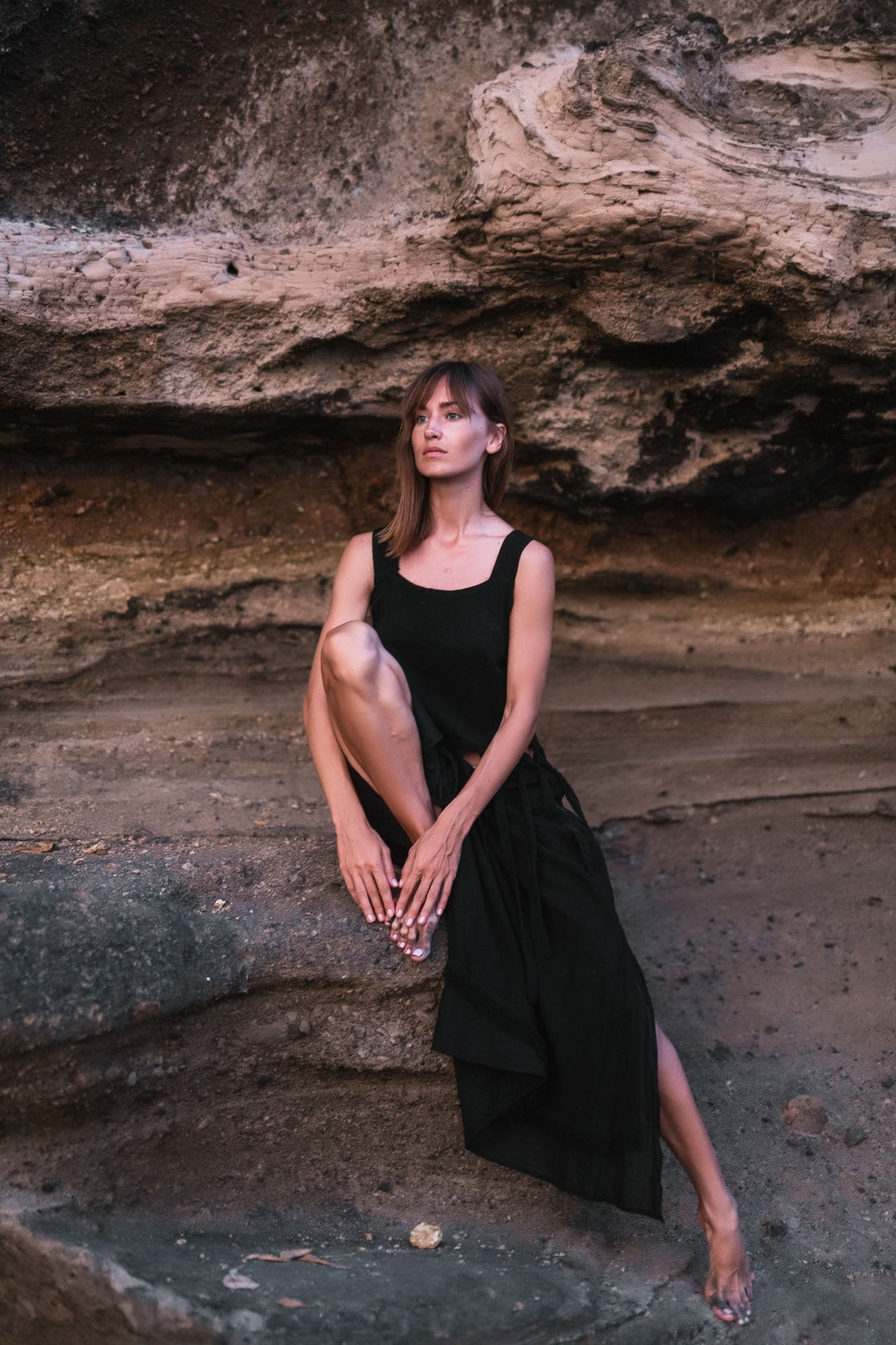 Black Tribal Boho Bohemian Cotton Dress aka "Tribal Soul Dress" - AYA SW IDR