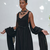 Black Wedding Dress • Boho Multiway Maxi Black Bridesmaid Dress - AYA SW IDR