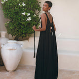 Black Wedding Dress • Boho Multiway Maxi Black Bridesmaid Dress - AYA SW IDR