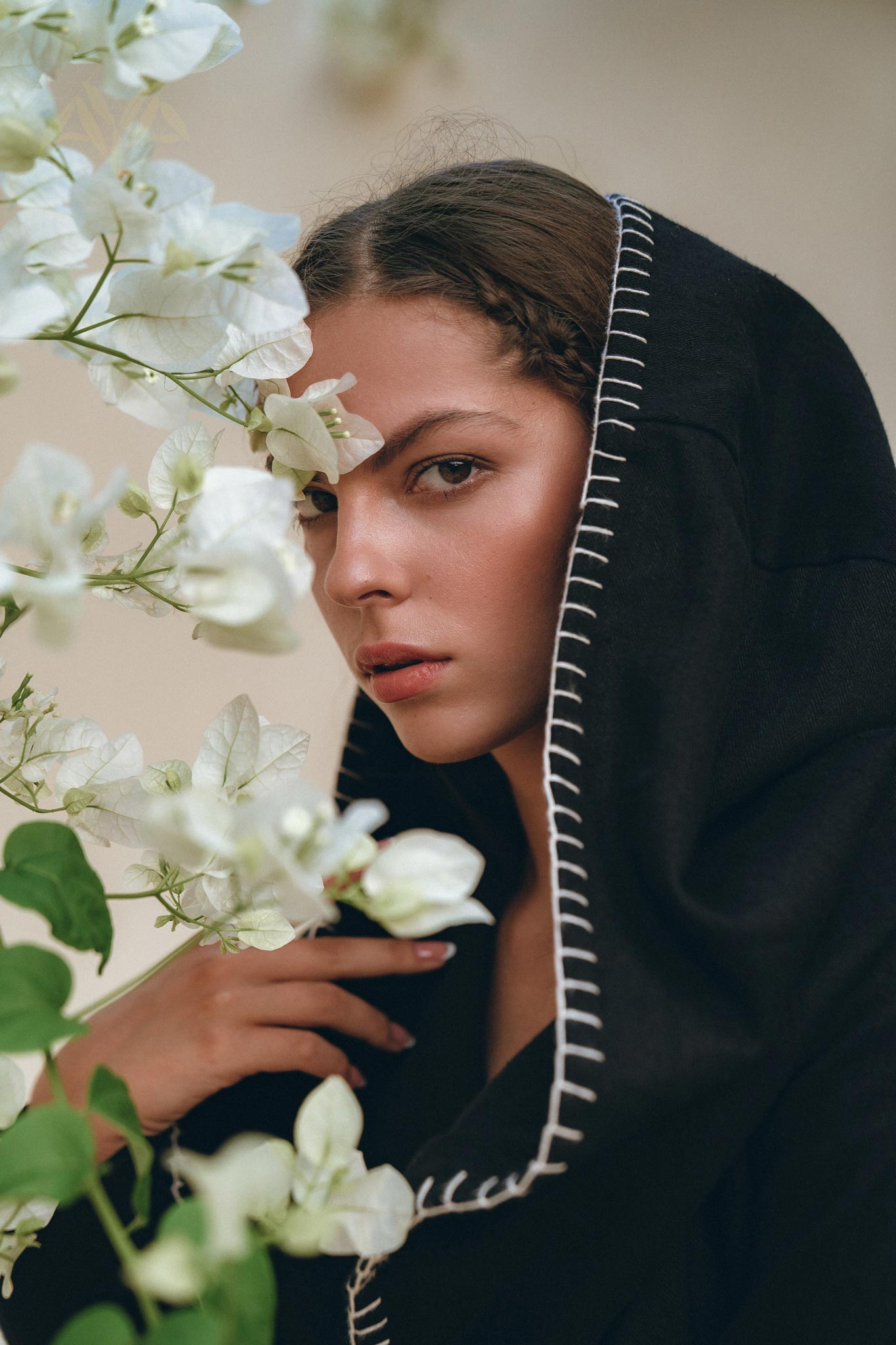 Boho Hoody Cardigan for Women, Black Boho Overcoat, Belted Wrap Cardigan - AYA Sacred Wear