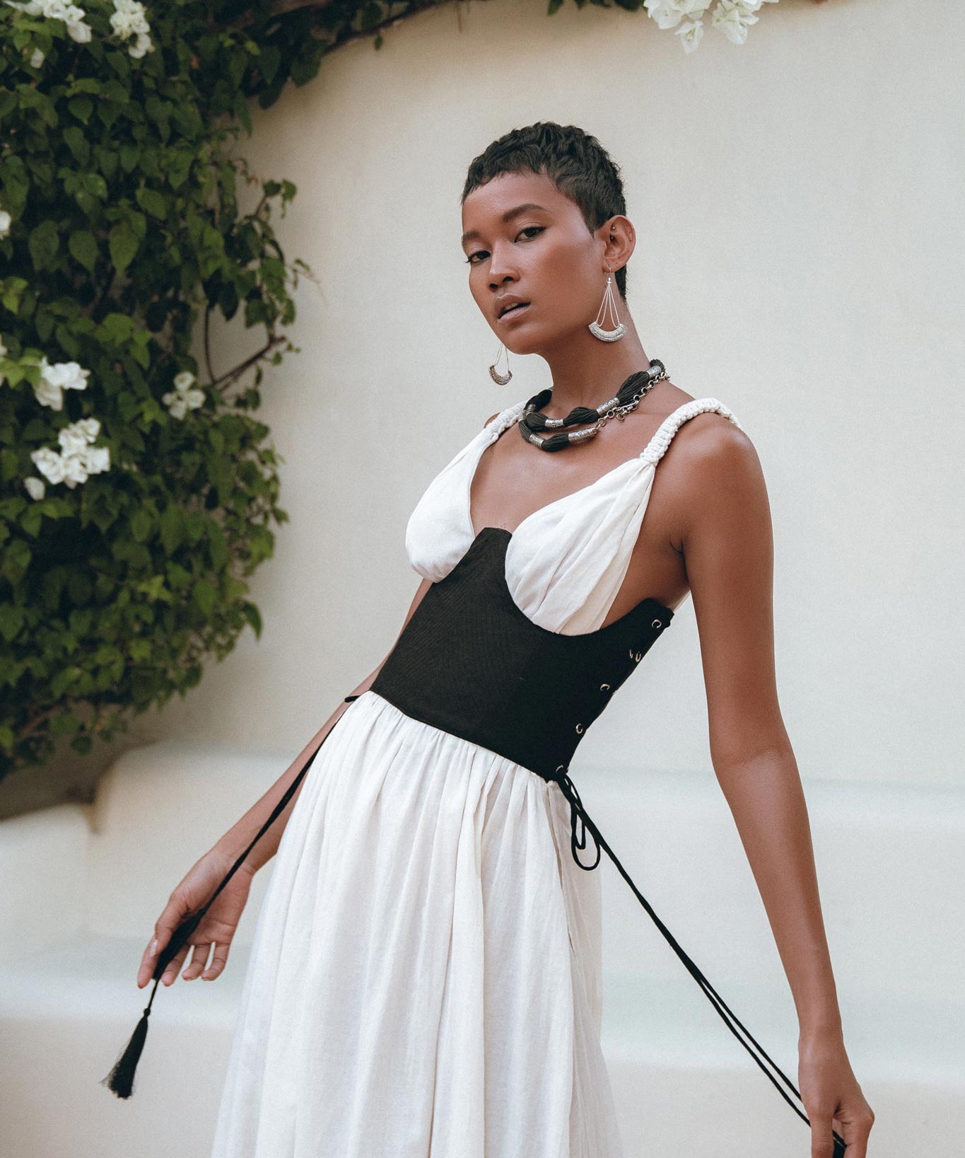 Under Bust Corset for Women, Boho Clothing Women, Bridal Corset Top - AYA Sacred Wear