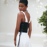 Under Bust Corset for Women, Boho Clothing Women, Bridal Corset Top - AYA Sacred Wear