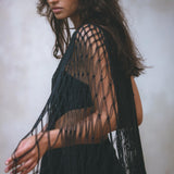 Look effortlessly stylish with Aya Sacred Wear's Black Summer Cover Up. 