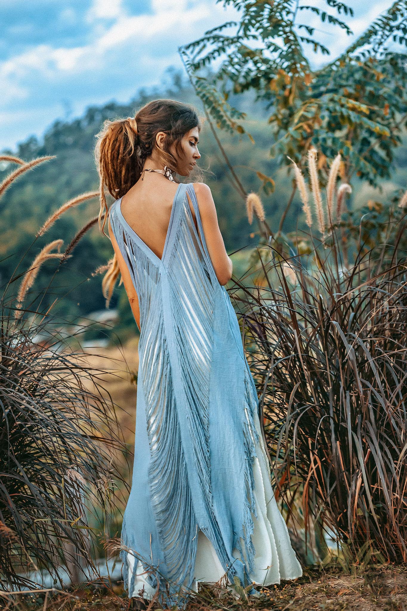 Bohemian Dress • Boho Handwoven and Hand - Loomed Dress - AYA SW IDR