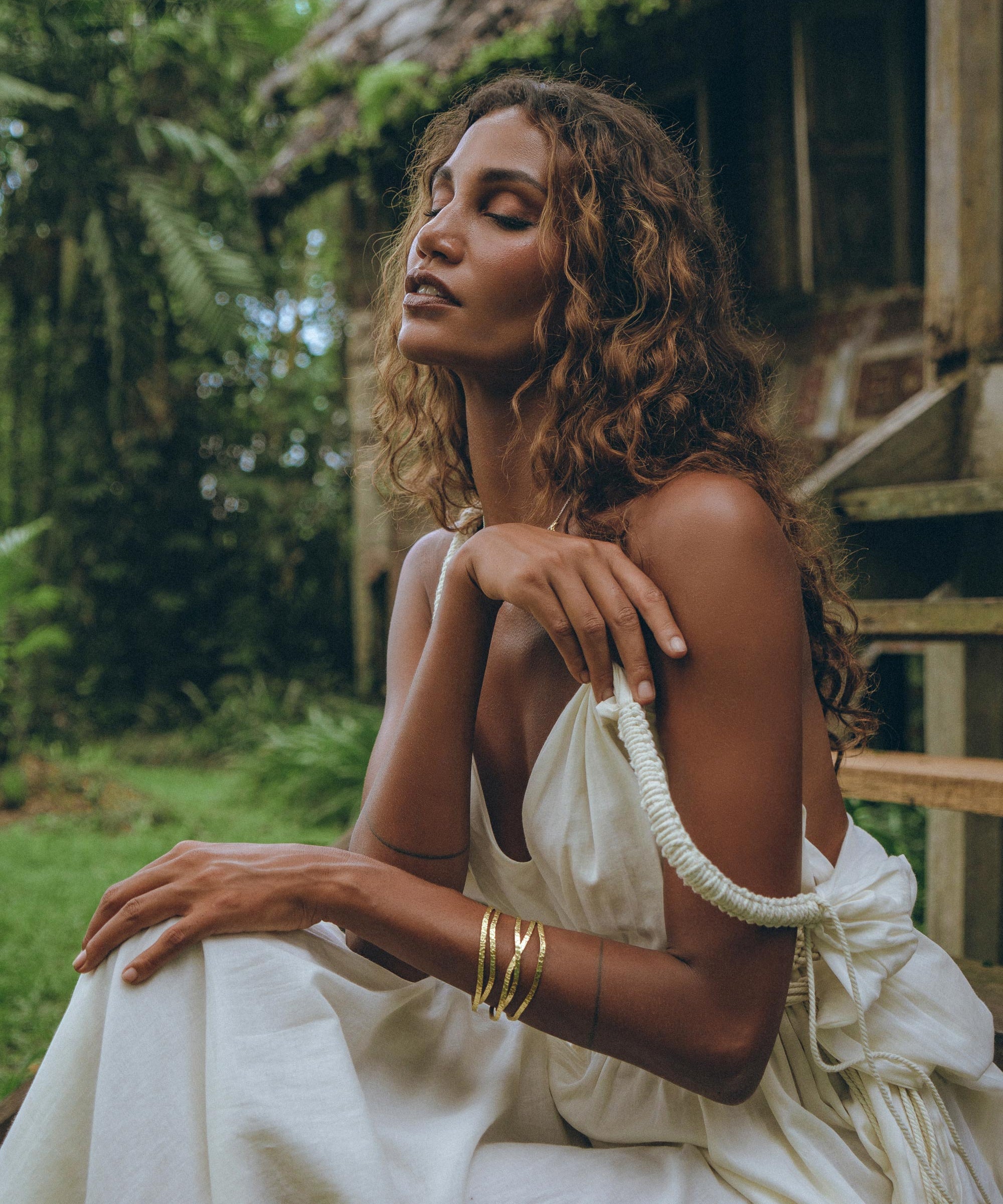 Boho Beach Macrame Wedding Dress • Off - White Multiway Bohemian Dress - AYA SW IDR