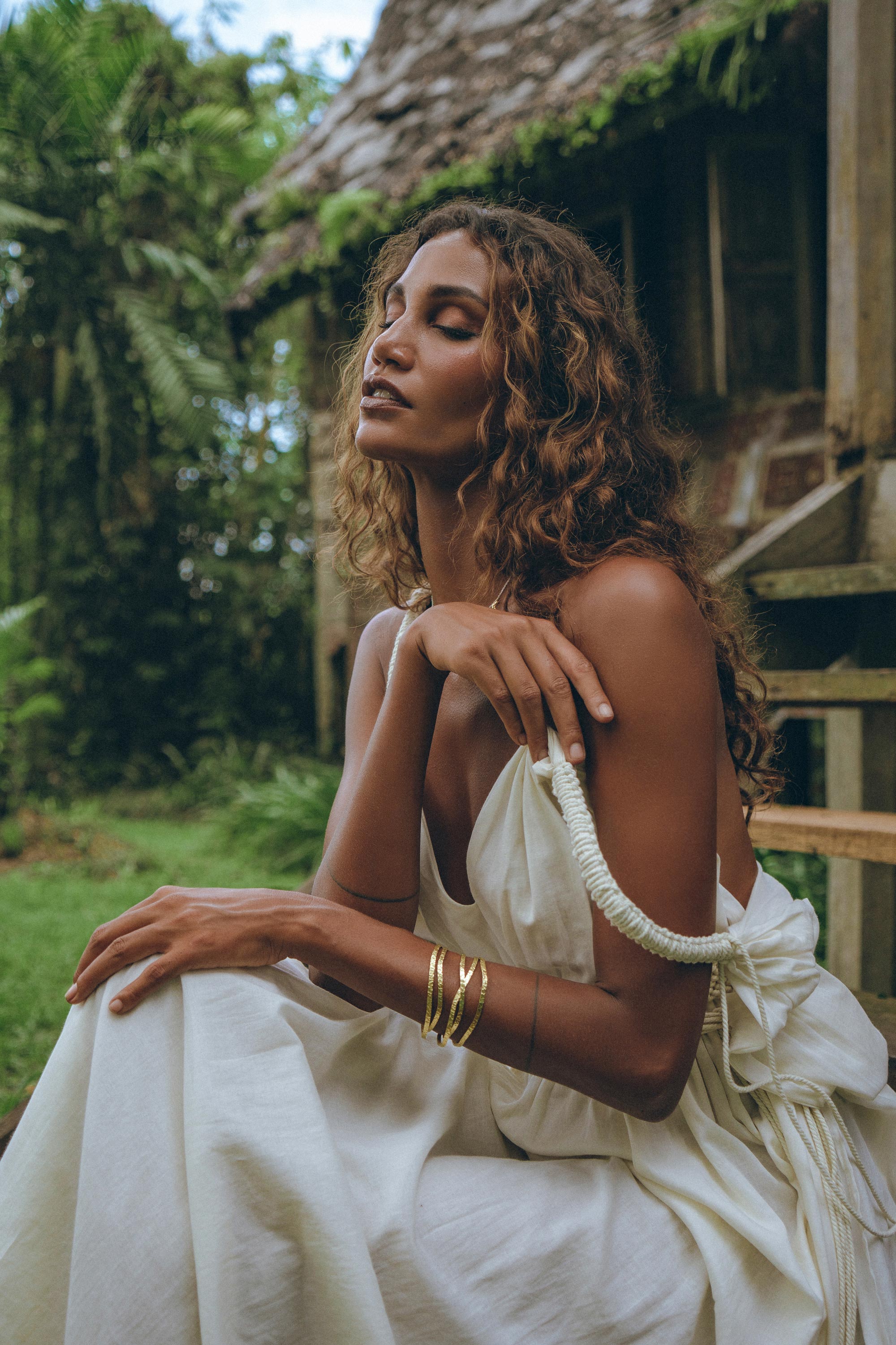 Boho Beach Macrame Wedding Dress • Off - White Multiway Bohemian Dress - AYA SW IDR
