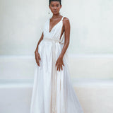 Boho Beach Macrame Wedding Dress • Off - White Multiway Bohemian Dress - AYA SW IDR