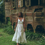 Boho Beach Macrame Wedding Dress • Off - White Multiway Bohemian Dress - AYA SW IDR
