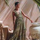 Boho Bridesmaid Dress • Bohemian Dress • Sage Green Adjustable Dress - AYA SW IDR