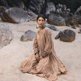 Boho Dress for Women • Dusty Pink Bohemian Prom Dress • Light Summer Dress - AYA SW IDR
