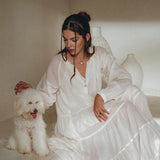 Boho Dress for Women • Off White Bohemian Prom Dress • Light Summer Dress - AYA SW IDR