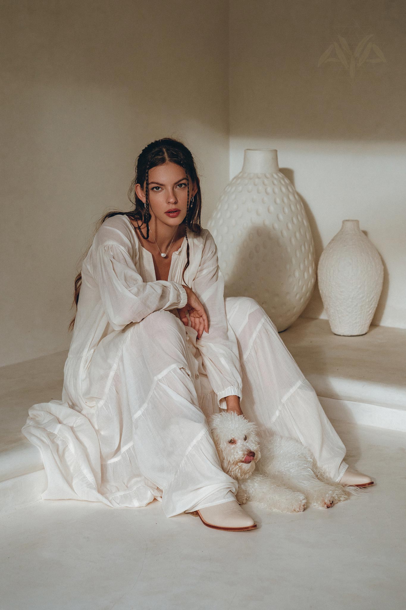 Boho Dress for Women • Off White Bohemian Prom Dress • Light Summer Dress - AYA SW IDR