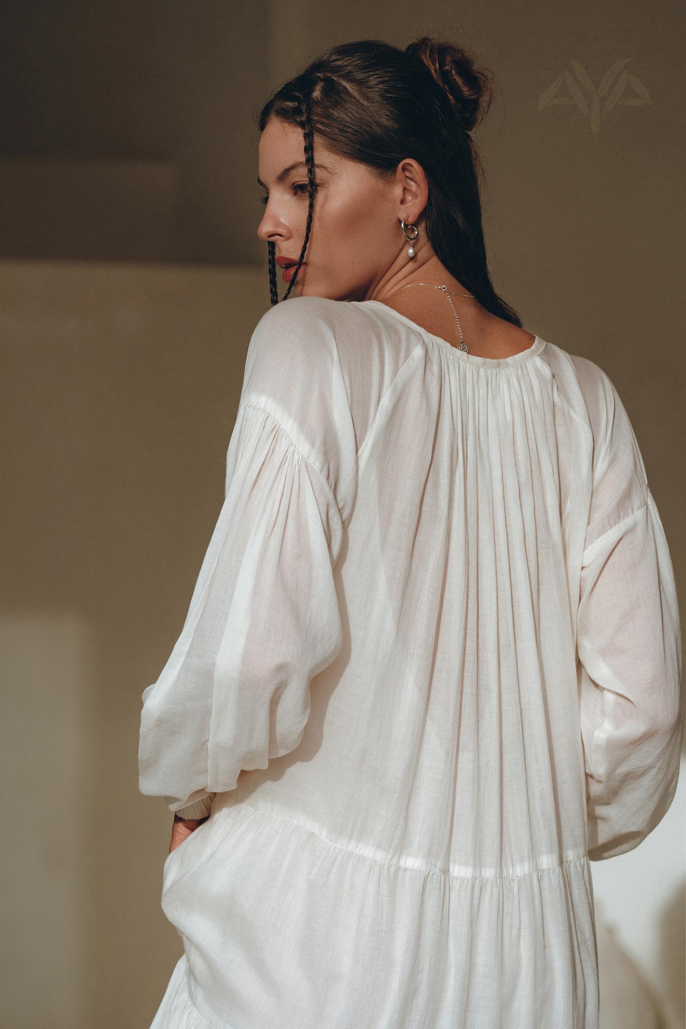 Boho Dress for Women • Off White Bohemian Prom Dress • Light Summer Dress - AYA SW IDR