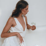 Boho Dress for Women • Off - White Maxi Adjustable Dress • Bohemian Dress - AYA SW IDR
