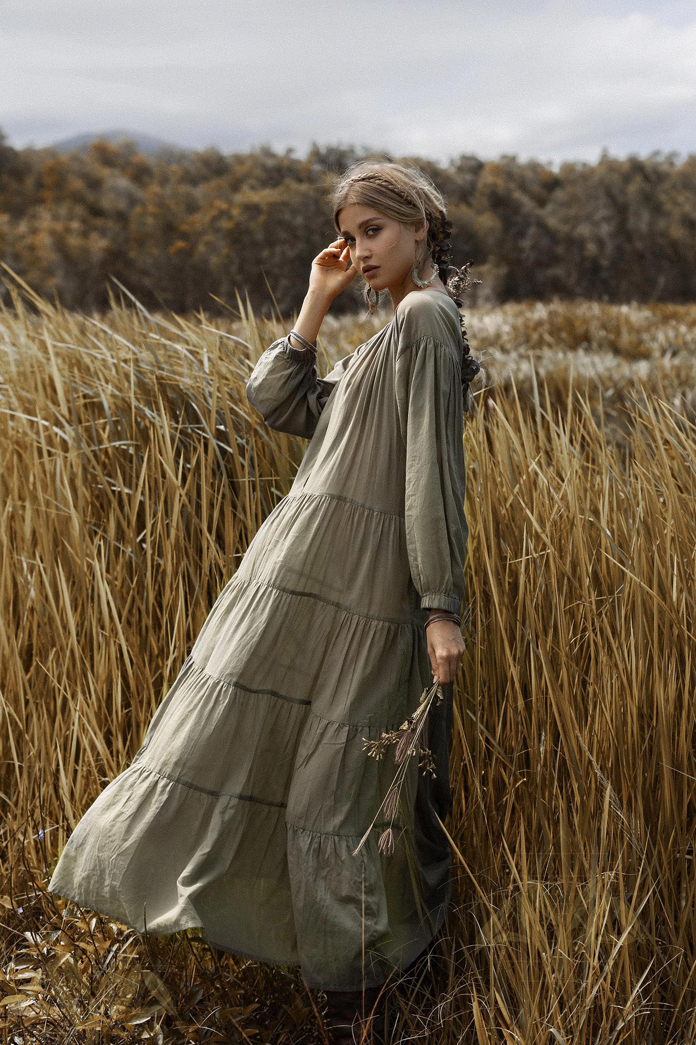 Boho Dress for Women • Pale Green Bohemian Prom Dress • Summer Dress - AYA SW IDR