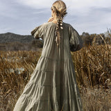Boho Dress for Women • Pale Green Bohemian Prom Dress • Summer Dress - AYA SW IDR