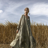 Boho Dress for Women • Pale Green Bohemian Prom Dress • Summer Dress - AYA SW IDR