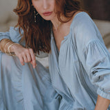Boho Dress for Women • Sky Blue Bohemian Prom Dress • Light Summer Dress - AYA SW IDR