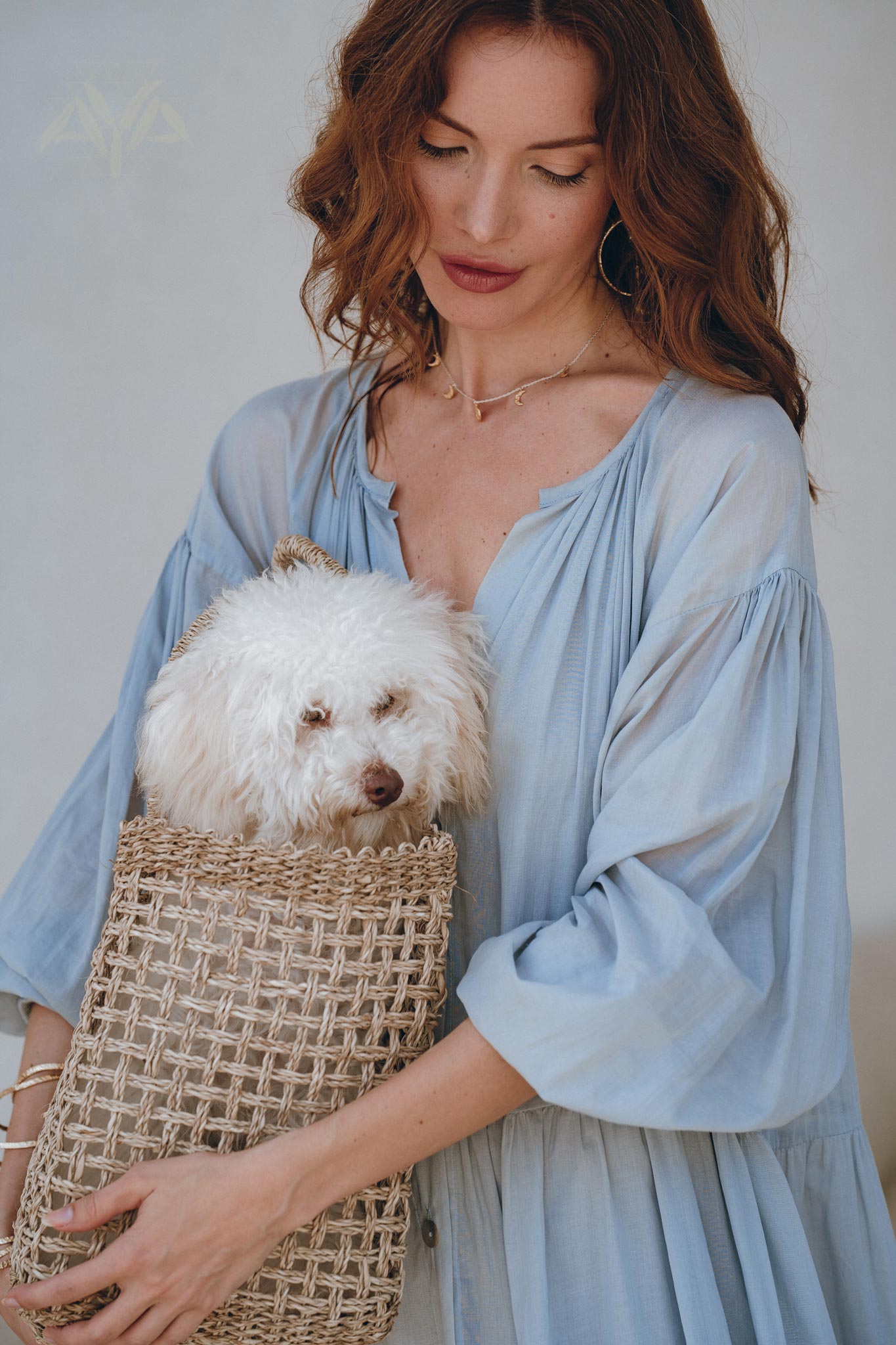 Boho Dress for Women • Sky Blue Bohemian Prom Dress • Light Summer Dress - AYA SW IDR