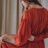 Boho Dress for Women • Wine Red Boho Prom Dress • Light Summer Dress - AYA SW IDR