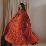 Boho Dress for Women • Wine Red Boho Prom Dress • Light Summer Dress - AYA SW IDR