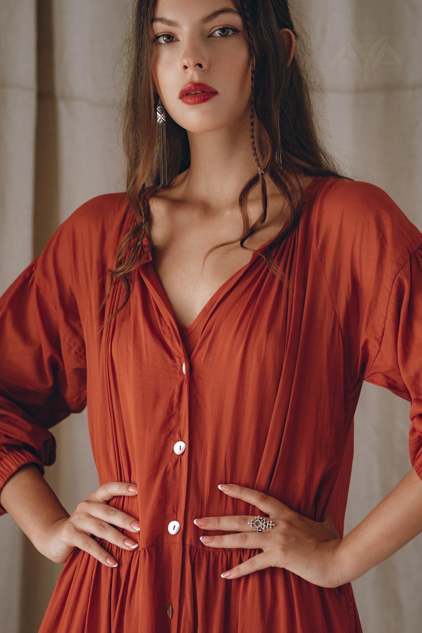 Boho Dress for Women • Wine Red Boho Prom Dress • Light Summer Dress - AYA SW IDR
