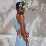Boho Dress • Open Back Belly Dress • Organically Dyed Adjustable Dress - AYA SW IDR
