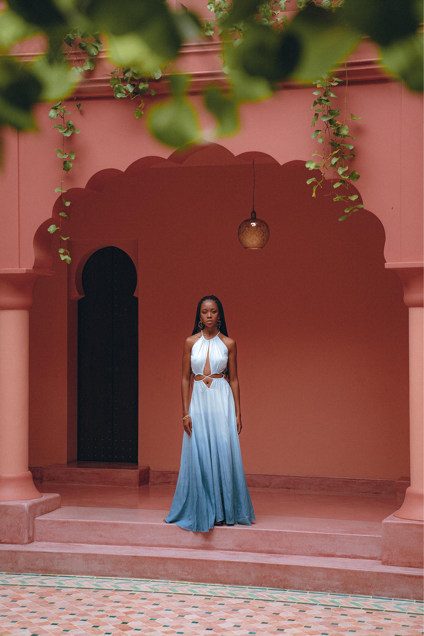 Boho Dress • Open Back Belly Dress • Organically Dyed Adjustable Dress - AYA SW IDR