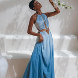 Boho Dress • Open Back Belly Dress • Organically Dyed Adjustable Dress - AYA SW IDR