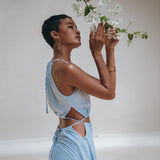 Boho Dress • Open Back Belly Dress • Organically Dyed Adjustable Dress - AYA SW IDR