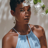 Boho Dress • Open Back Belly Dress • Organically Dyed Adjustable Dress - AYA SW IDR