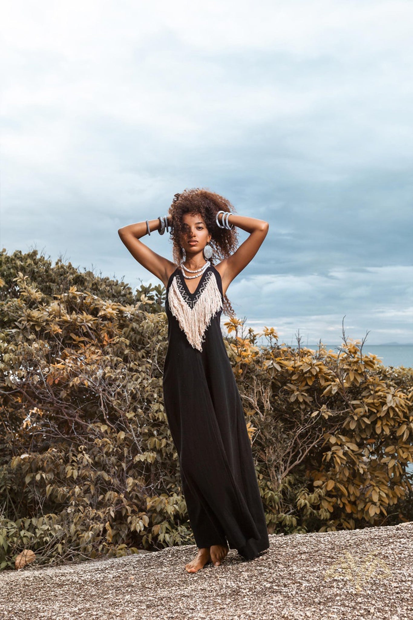 Boho Dress • Organic Bohemian Dress • Sleeveless Party Dress • Prom Dress - AYA SW IDR